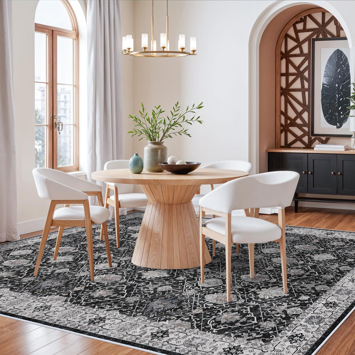 Washable 8x10 Living Room Rug (80 Sq Ft)