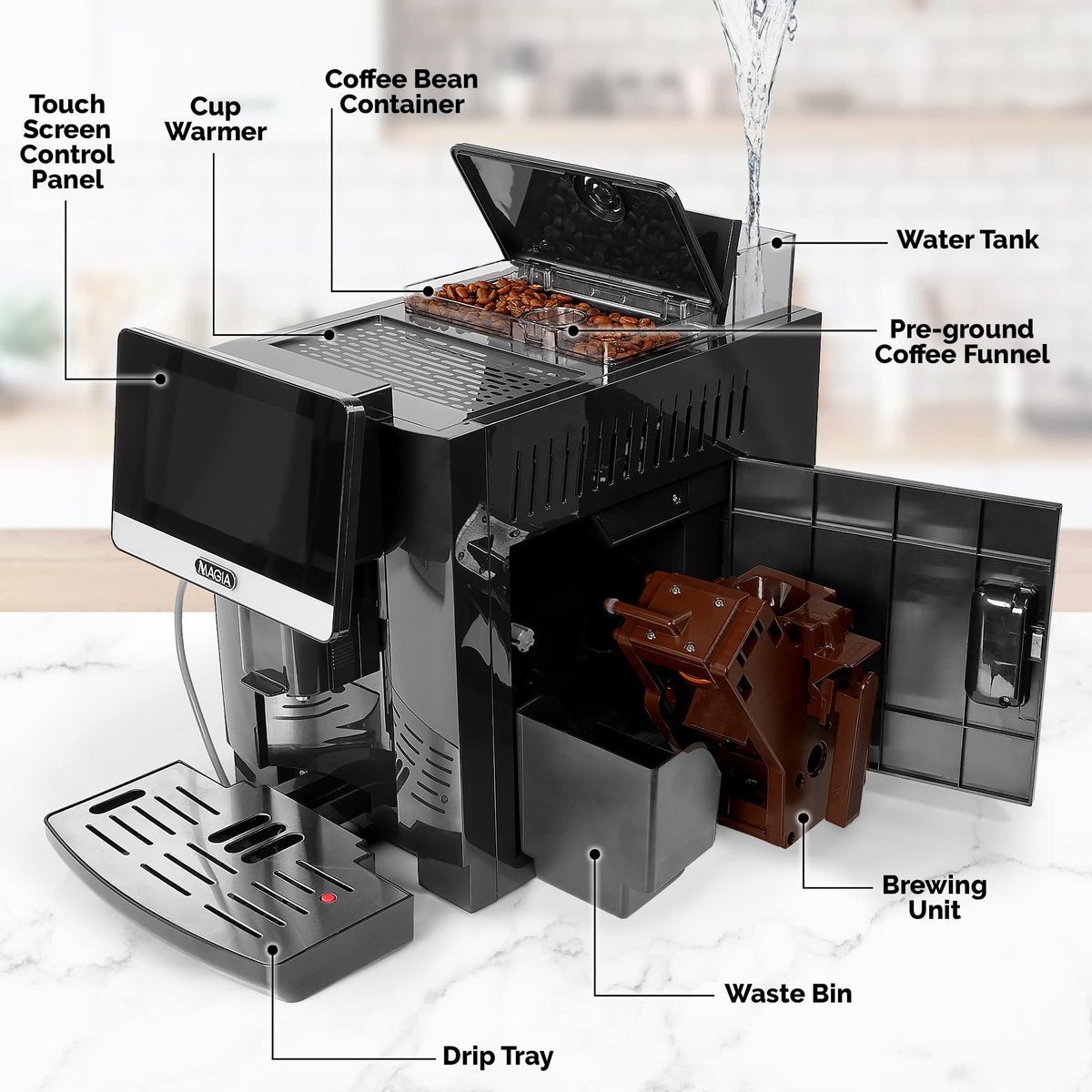 Zulay Magia Fully Automatic Espresso Machine With Grinder