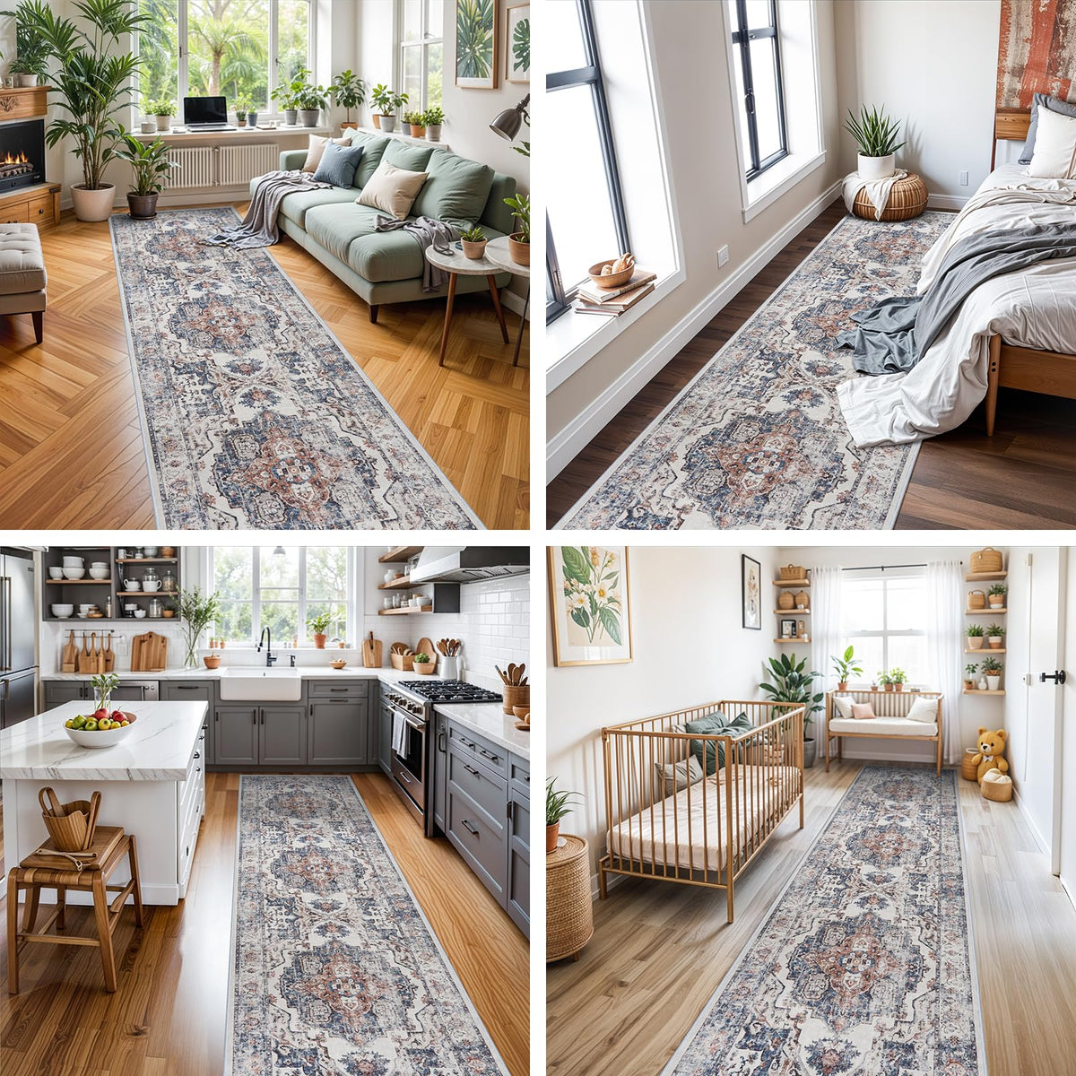 Hallway Washable Runner Rug