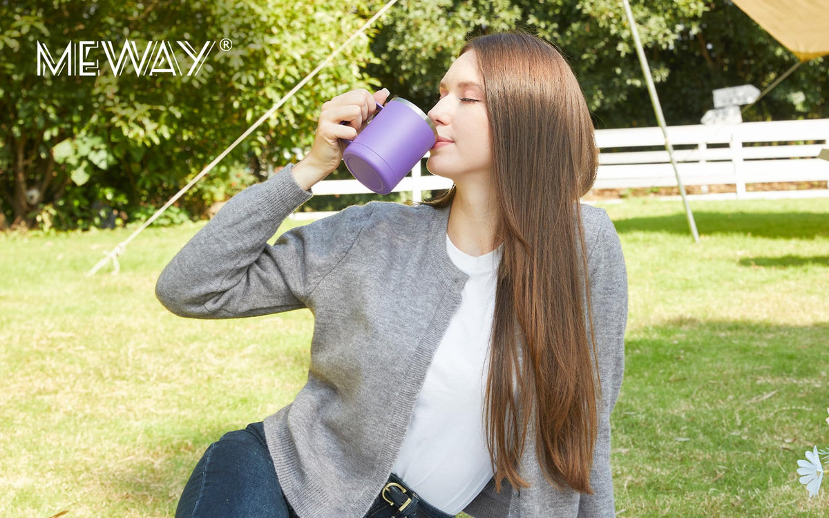 12oz Coffee Mug With Handle and Sliding Lid