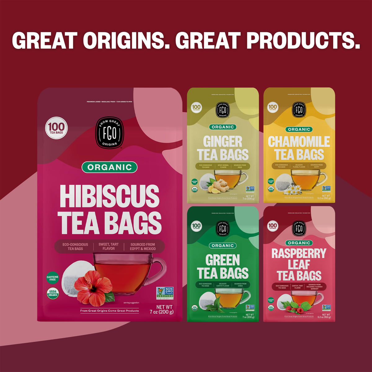 Organic Hibiscus Tea (100 Count)