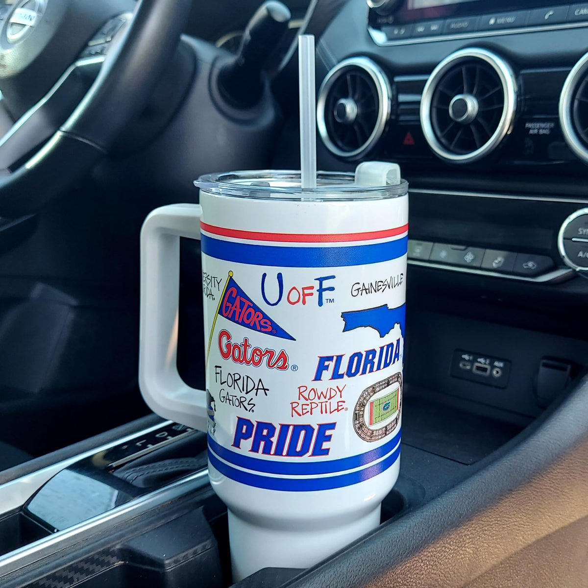 University of Florida 40 oz Travel Mug with Handle