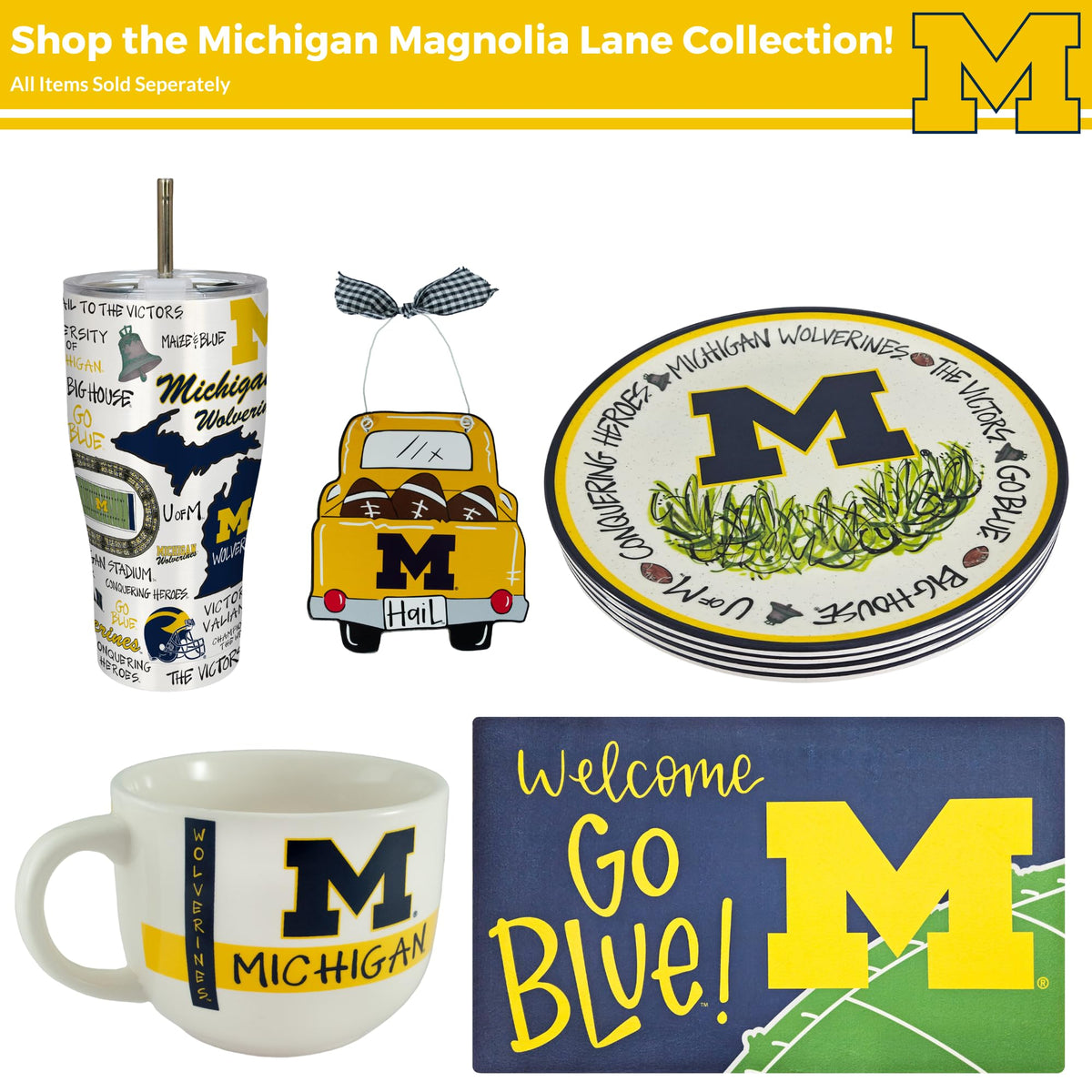 University of Michigan 30oz Stainless Steel 3D Icon Tumbler
