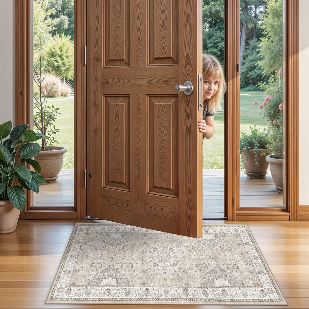 Washable 2x4 Entryway Area Rugs (8 Sq Ft)
