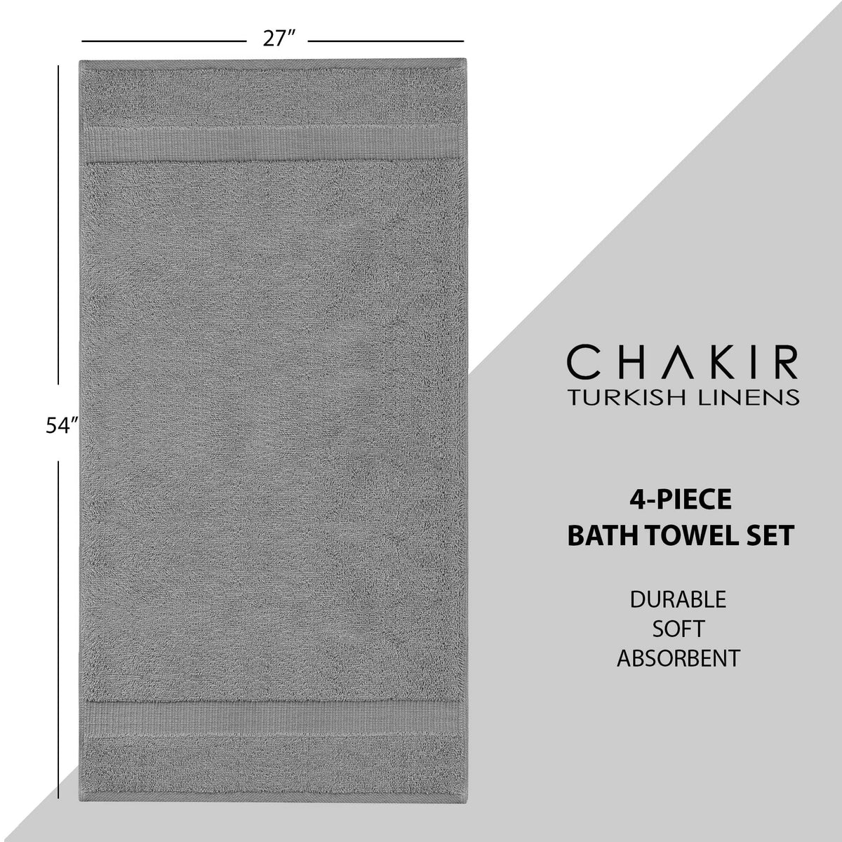 Chakir Turkish Linens 100% Cotton 4 (4 Count)