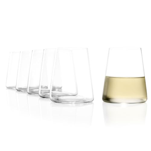Stemless White Wine Glasses Power Set of 6