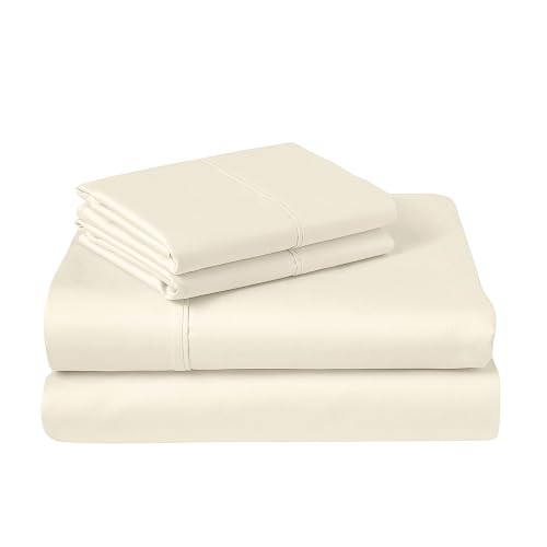 100% Cotton Sheets Set Full 400 Thread Count New Ivory