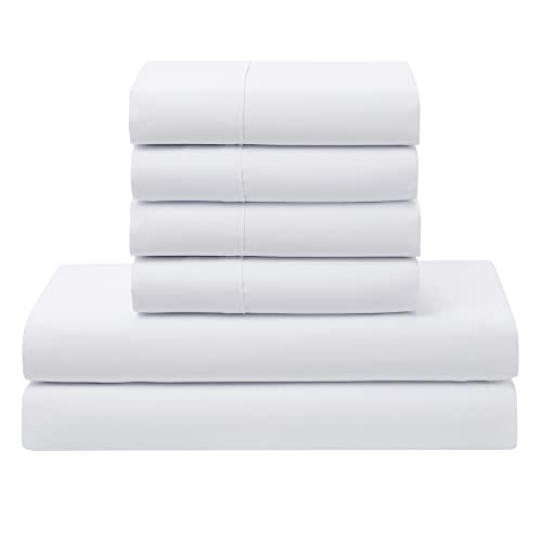 7 Piece Comforter Set Bag Solid Color All Season Soft Down Alternative Blanket & Luxurious Microfiber Bed Sheets (7 Count)