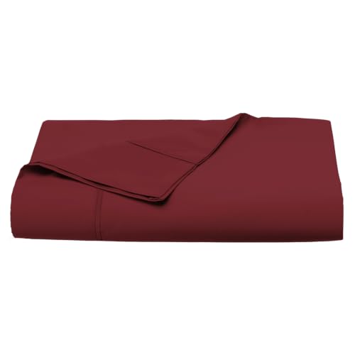 100% Cotton Queen Flat Sheet 400 Thread Count Rio Red