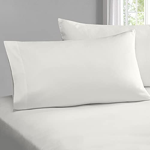 100% Cotton King Size Pillowcases 400 Thread Count Off White (2 Count)