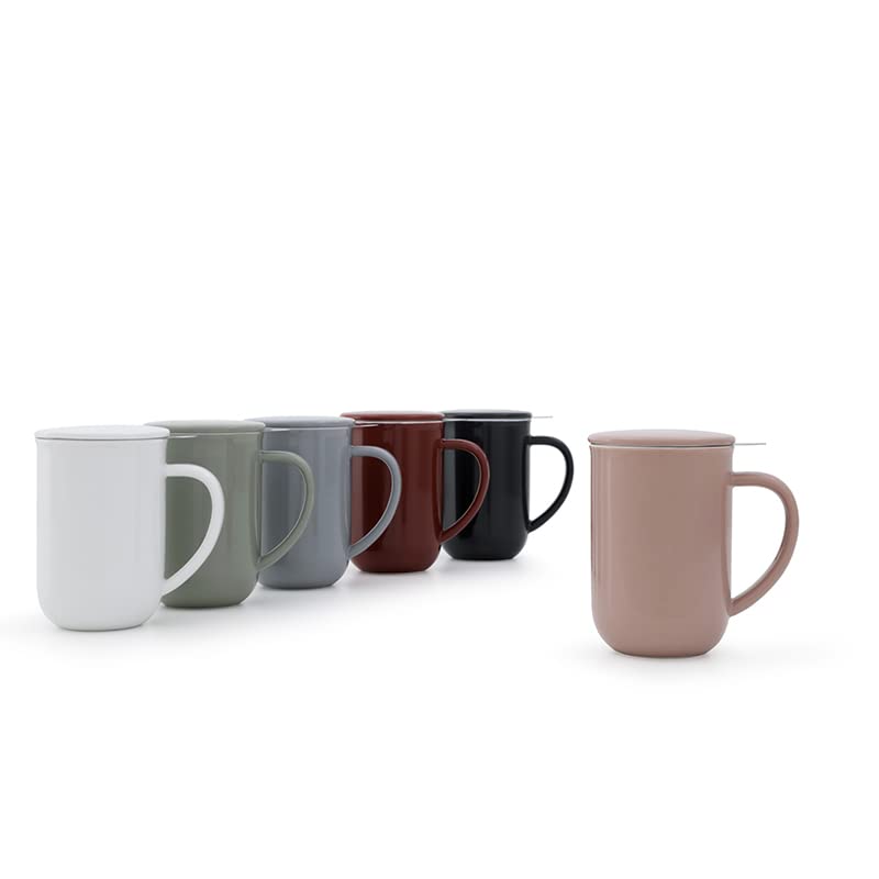 VIVA Minima Balance Porcelain Tea Cup with Infuser and Lid