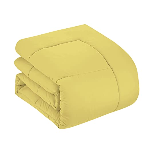 5 Piece Comforter Set Bag Solid Color All Season Soft Down Alternative Blanket & Luxurious Microfiber Bed Sheets