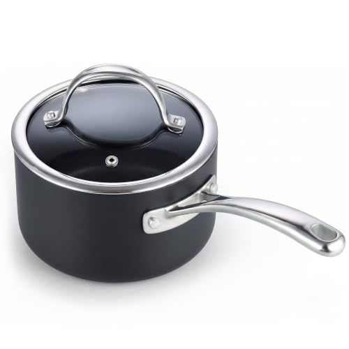 Classic 1 Quart and 2 Quart Nonstick Saucepan Set with Glass Lids