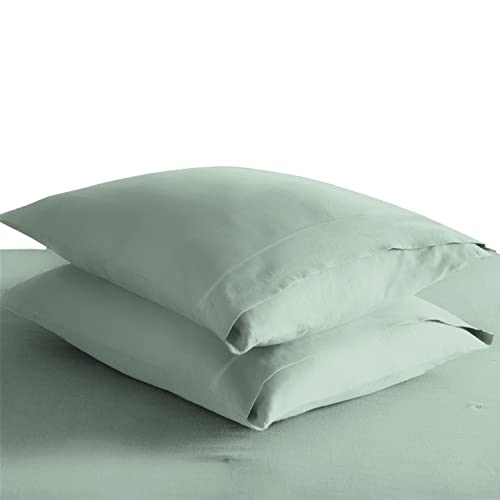 100% Cotton Queen Size Pillowcases 400 Thread Count Sea Foam (2 Count)