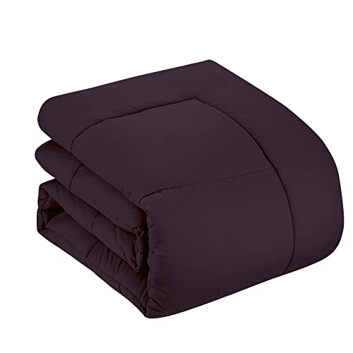 7 Piece Comforter Set Bag Solid Color All Season Soft Down Alternative Blanket & Luxurious Microfiber Bed Sheets