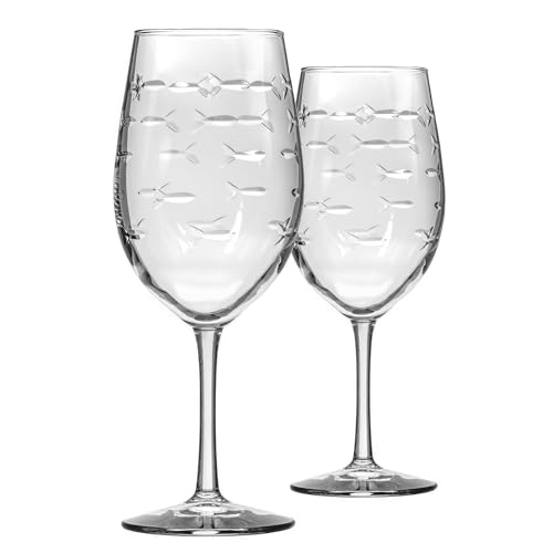School of Fish 18oz All Purpose Wine Glass (2 Count)