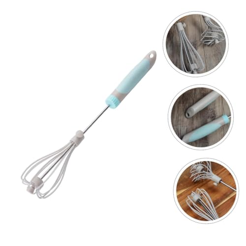 Egg Beater Whisk Bread Flour Manual Handheld Cream Mixer Rotary Tool Stainless Steel Nylon Rotary Milk Frother Kitchen Whisk