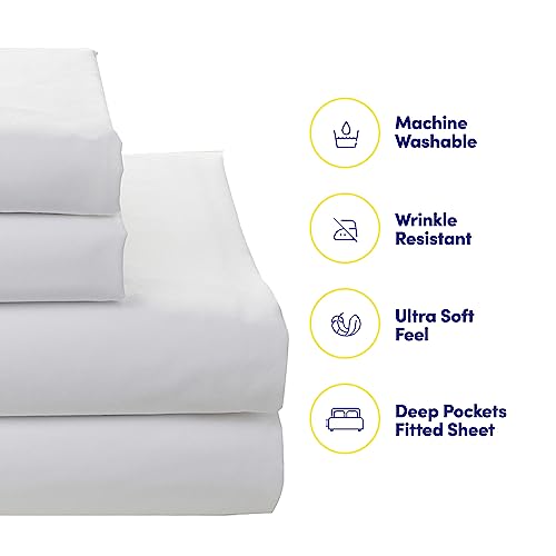 7 Piece Comforter Set Bag Solid Color All Season Soft Down Alternative Blanket & Luxurious Microfiber Bed Sheets