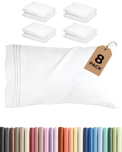 King Standard Pillow Cases Set of 8 (8 Count)