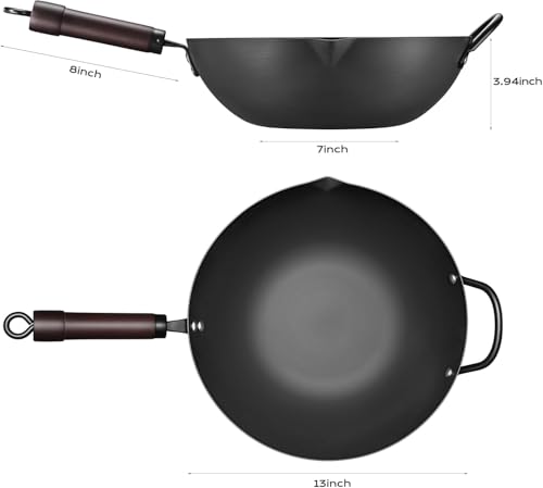 Wok 13 Inch Carbon Steel Woks & Stir