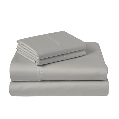 100% Cotton Sheets Set RV King 400 Thread Count Silver