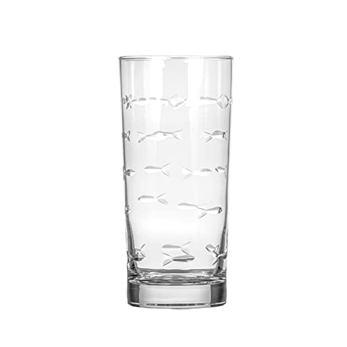 School of Fish Highball Glass (4 Count)