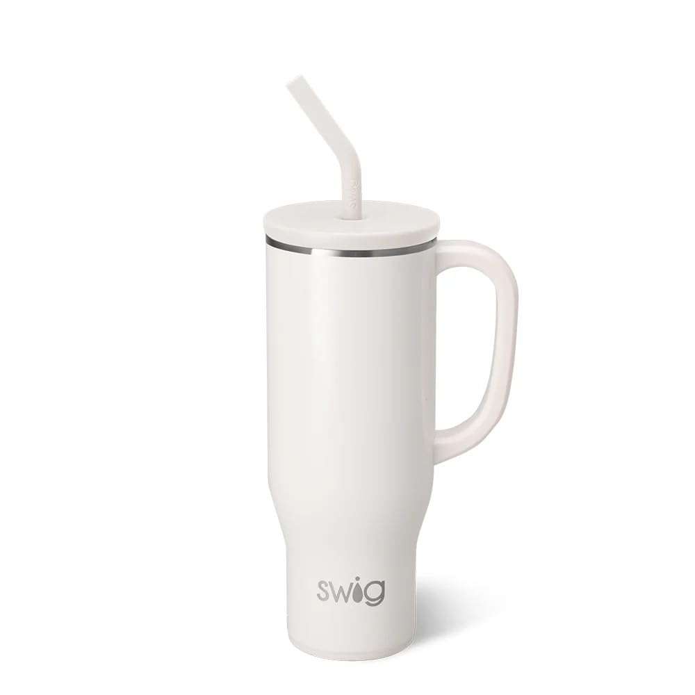 30oz Insulated Mega Mug with Handle & Straw