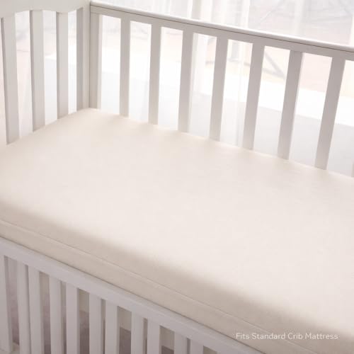 Deluxe Organic Cotton Percale Crib Mattress Protector Waterproof