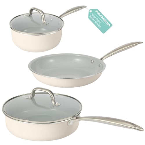 5 Piece Ceramic Nonstick Pots and Pans