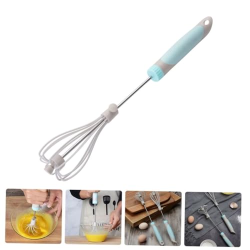 Egg Beater Whisk Bread Flour Manual Handheld Cream Mixer Rotary Tool Stainless Steel Nylon Rotary Milk Frother Kitchen Whisk