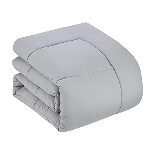 7 Piece Comforter Set Bag Solid Color All Season Soft Down Alternative Blanket & Luxurious Microfiber Bed Sheets
