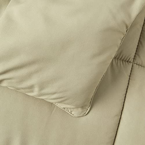 7 Piece Comforter Set Bag Solid Color All Season Soft Down Alternative Blanket & Luxurious Microfiber Bed Sheets (7 Count)