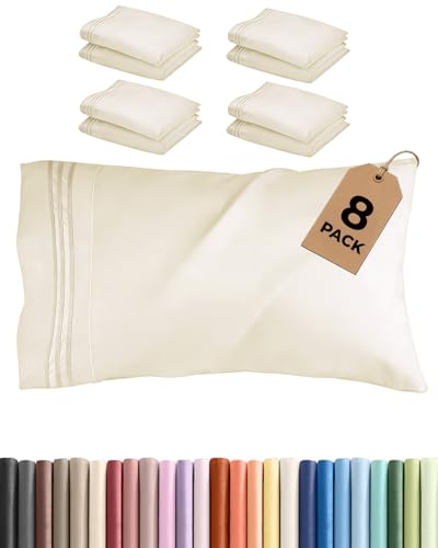 King Pillow Cases Set of 8 (8 Count)
