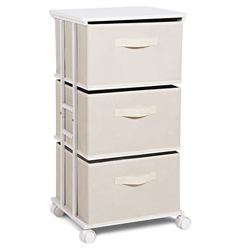 Dresser Tower with 3 Drawers for Bedroom