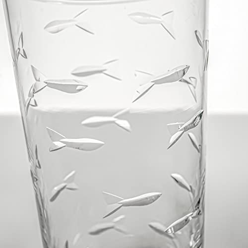 School of Fish Highball Glass (4 Count)
