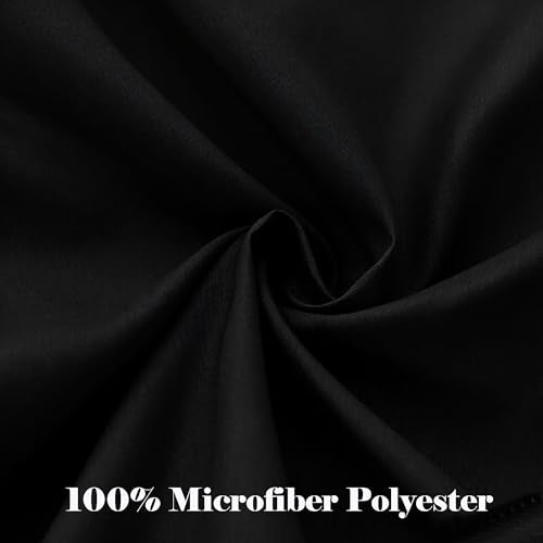 Black Queen Size Comforter Set 5Pcs Ruffle Bed in A Bag