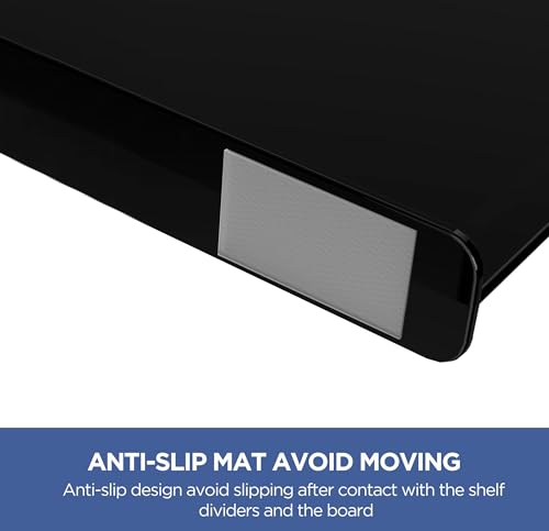 6 Black Shelf Dividers