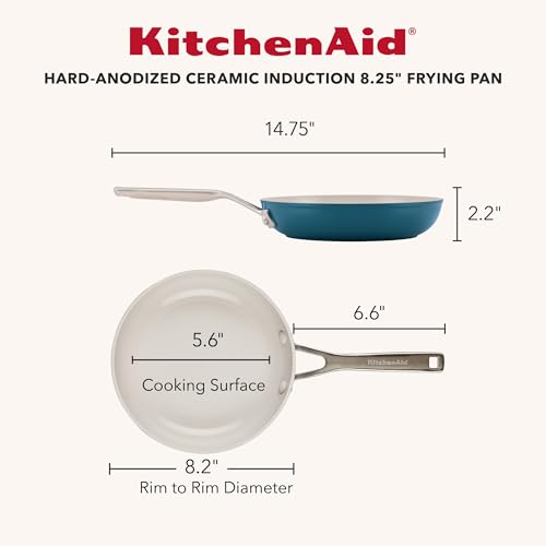 Hard Anodized Ceramic Induction Cookware Skillet Set