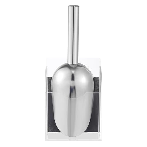 Stainless Steel Ice Scoop with Magnetic Acrylic Holder