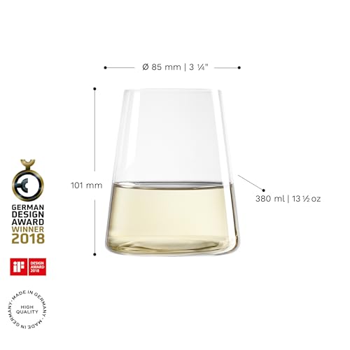 Stemless White Wine Glasses Power Set of 6