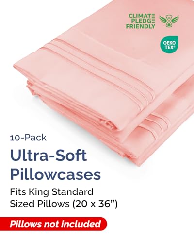 King Standard Pillow Cases Set of 10 (10 Count)