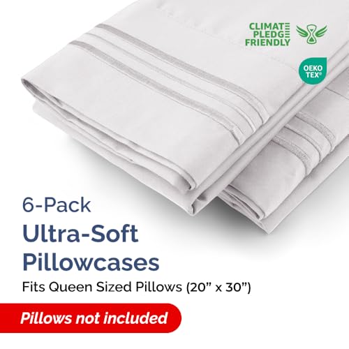 Queen Pillow Cases Set of 6 (6 Count)