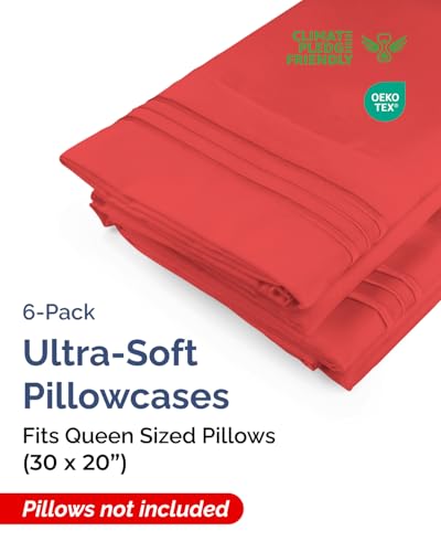Queen Pillow Cases Set of 6 (6 Count)
