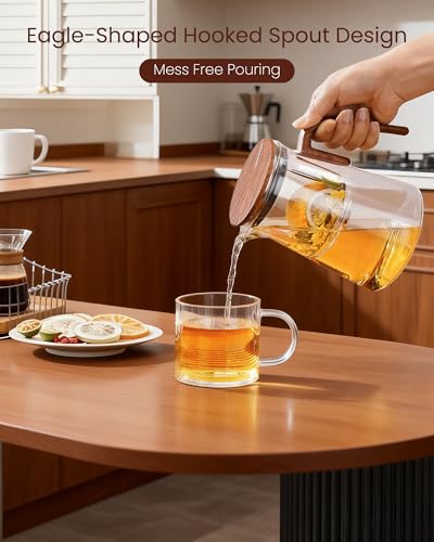 Magnetic Glass Infuser Teapot for Loose Tea
