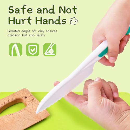 21 Pcs Kids Knife Set for Real Cooking Safe Kitchen Tools for Ages 4+