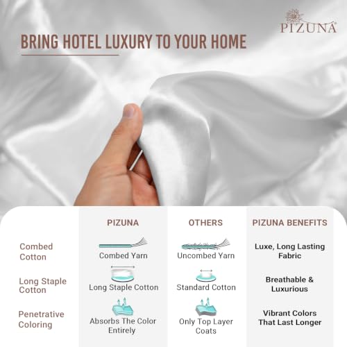 Pure 100% Cotton Pillow Shams King Size Set of 2 White (2 Count)
