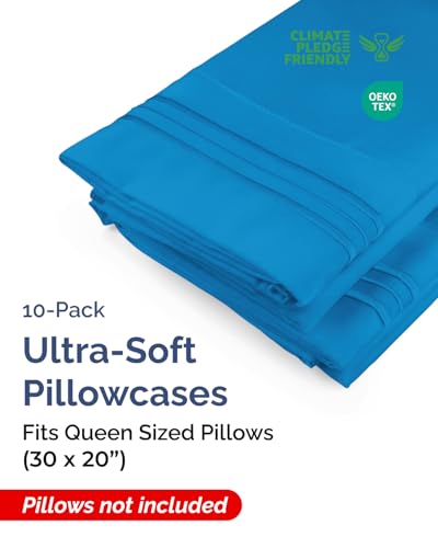 Queen Pillow Cases Set of 10 (10 Count)