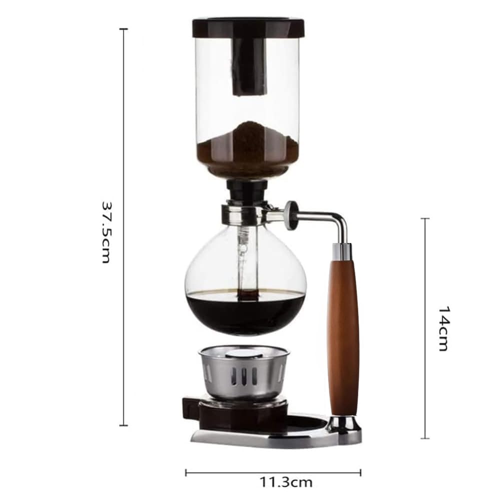 5 Cup Siphon Coffee Maker with Wooden Handle