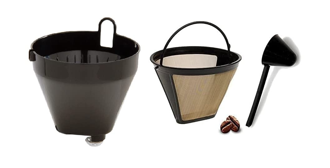 Filter Basket and Gold Tone Permanent filter Bundle W (3 Count)