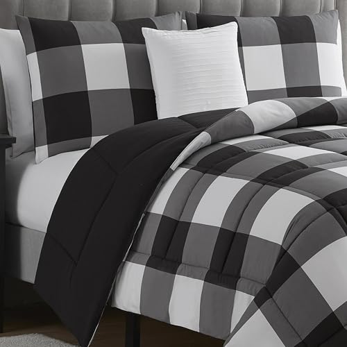 7 Piece Comforter Set Bag Solid Color All Season Soft Down Alternative Blanket & Luxurious Microfiber Bed Sheets (7 Count)